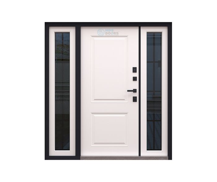 Входная дверь «Fusion Hi-tech» с боковыми фрамугами, утеплением и терморазрывом