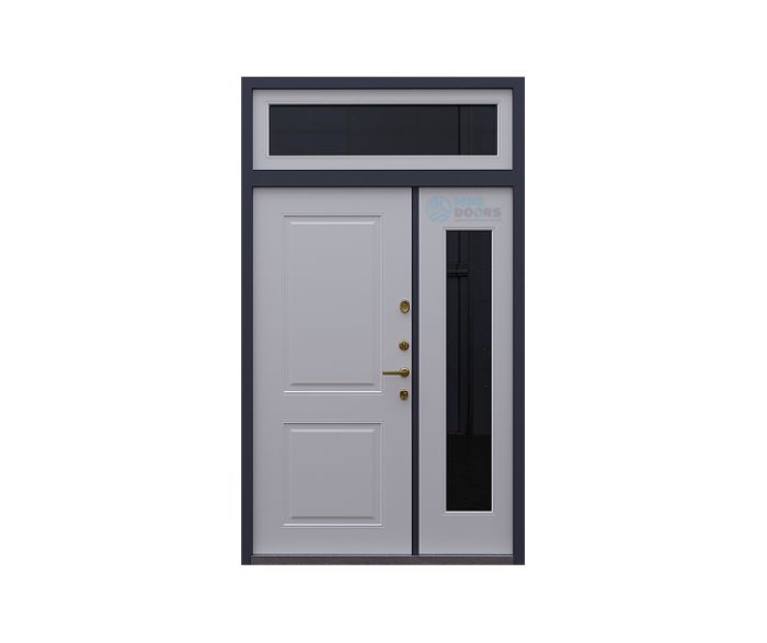 Входная дверь «Агора» с боковой и верхней фрамугой