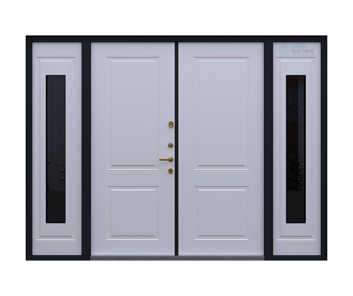 Входная дверь «Бастион» двупольная с боковыми фрамугами