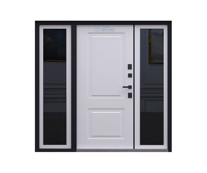 Входная дверь «Горизонт» с боковым остеклением и терморазрывом