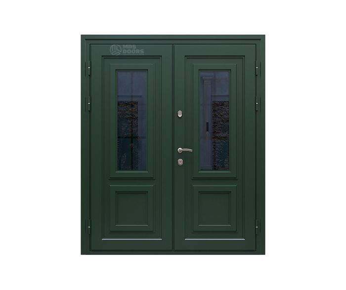 Двухстворчатая входная дверь «Англия» с остеклением