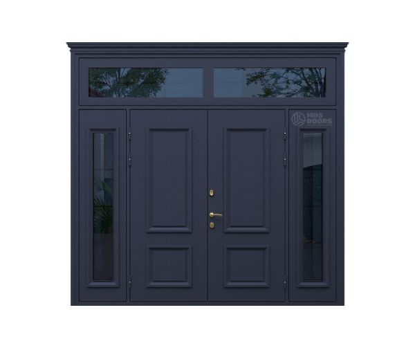 Входная дверь «Армада» двупольная с боковыми и верхней фрамугами