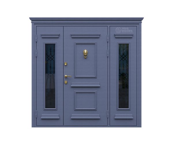 Входная дверь «Бастион» двупольная с фрамугами