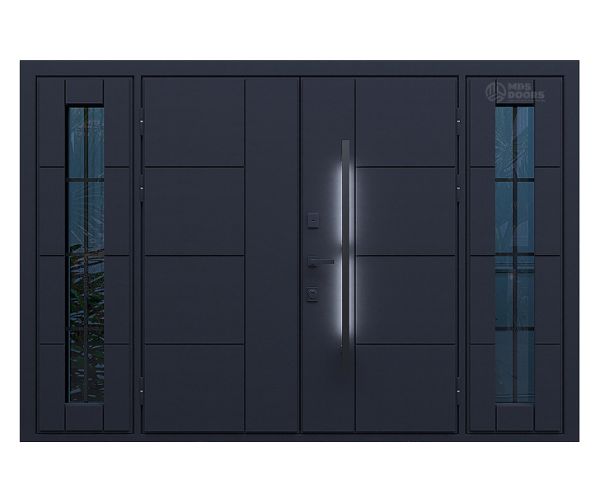 Входная дверь «Бастион Хайтек» с боковыми фрамугами