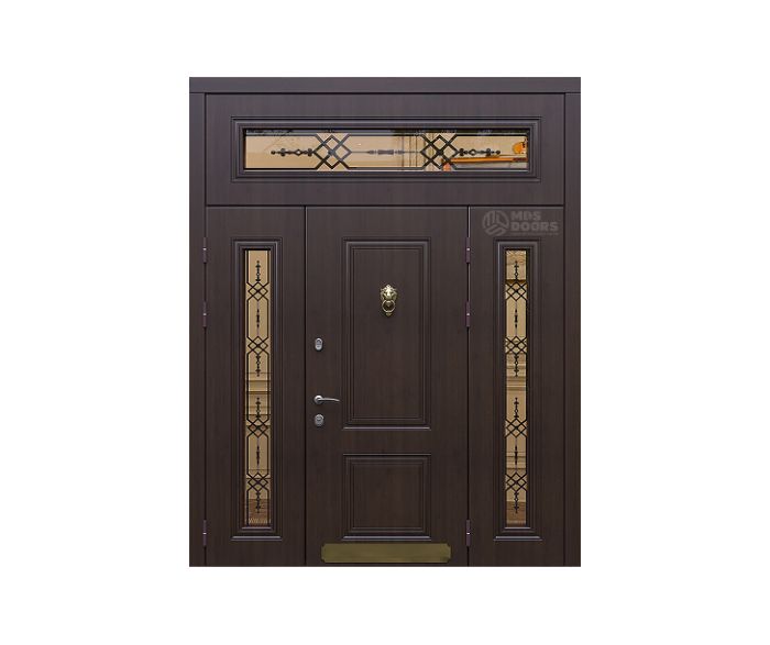 Входная дверь «Fusion» с боковыми фрамугами и верхней фрамугой