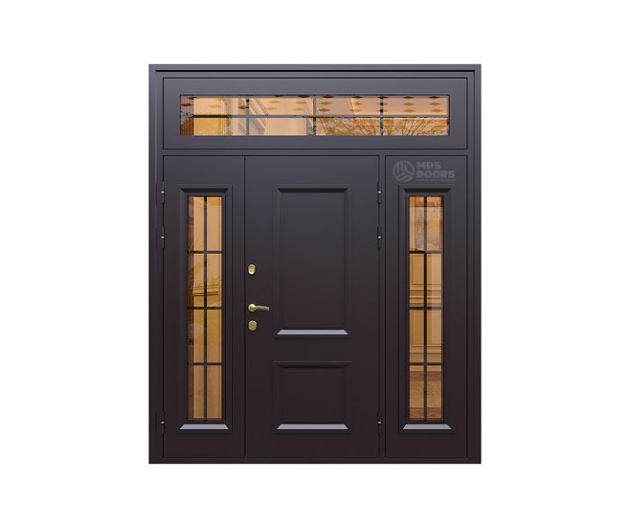 Входная дверь «Армада» с боковыми и верхней фрамугами