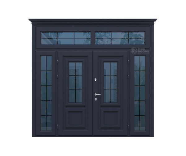 Входная дверь «Англия» с остеклением и фрамугами