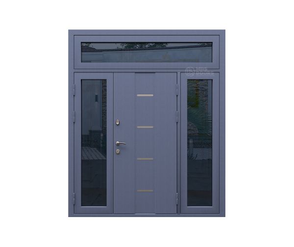 Входная дверь «Горизонт» с боковым остеклением и терморазрывом