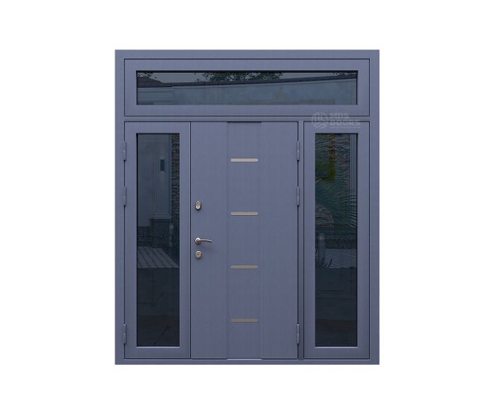 Входная дверь «Горизонт» с боковым остеклением и терморазрывом