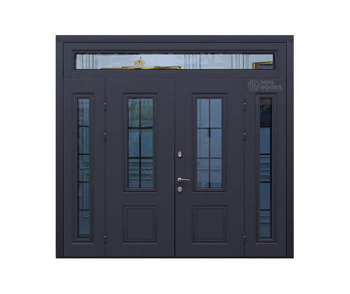 Входная дверь «Fusion» с боковыми и верхней фрамугами с утеплением и терморазрывом