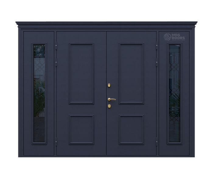 Входная металлическая дверь  «Lion» с остеклением и терморазрывом