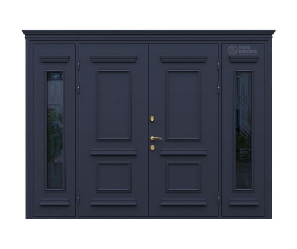 Входная дверь «Бастион» двупольная с боковыми фрамугами